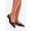 Lakovane Baletky Na Nízkém Podpatku Černé Testori (Veľkosť 37)