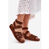 Dámske Sandále se suchým zipsom leopard uvissa / NN617 LEOPARD (Veľkosť 36)