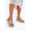 Dámske Sandále na platforme so zlatým detailom béžove kartia / NN615 APRICOT (Veľkosť 36)