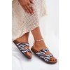 Dámske papuče s prackami zebra oliena / CD207 ZEBRA (Veľkosť 36)