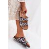 Dámske papuče s prackami zebra oliena / CD207 ZEBRA (Veľkosť 36)