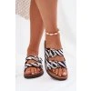 Dámske papuče s prackami zebra oliena / CD207 ZEBRA (Veľkosť 36)