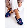 Dámské semišové mokasíny s třásněmi námořnická modré Laressa (Veľkosť 36)