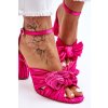 Módní Sandály S Mašlí Na Podpatcích Fuchsie Callum (Veľkosť 37)