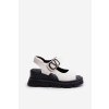 Dámske Sandále na platforme a klínu z eco kože biele vinceza 58292 / 58292 WH (Veľkosť 36)