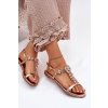 Dámské Plné Sandály S Krystaly Růžově Zlato Saane (Veľkosť 38)