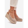 Dámské Sandály Na Klínu S Pleteninou Tmavě Béžové Tulliata (Veľkosť 36)