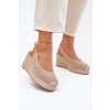 Dámské Sandály Na Klínu S Pleteninou Tmavě Béžové Tulliata (Veľkosť 36)