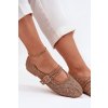 Baleríny S Pletením A Pásky Khaki Partheda (Veľkosť 36)