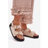 Dámske Sandále s prackami svetlo béžove seladith / 3776 BEIGE (Veľkosť 36)