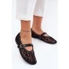 Děrované baleríny s páskem černé Orphali (Veľkosť 38)