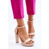 Semišové Sandály Na Podpatku Béžové Spectacular (Veľkosť 38)