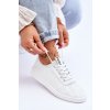 Dámské prolamované šněrovací tenisky bile Carinel (Veľkosť 37)