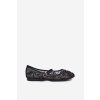 Síťové baletky s výšivkou a ozdobou čierne tillilora / C-798 BLACK (Veľkosť 36)