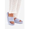 Dámske modré penové šľapky na platforme s rovnou podrážkou, kód produktu WS-12 BLUE (Veľkosť 36.5)
