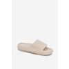 Dámske penové šľapky na rovnej podrážke, farba ecru, kód produktu M322 OFF WHITE (Veľkosť 36)
