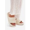 Dámske penové šľapky na rovnej podrážke, farba ecru, kód produktu M322 OFF WHITE (Veľkosť 36)