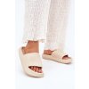 Béžové dámske penové šľapky Querceria s rovnou podrážkou, kód produktu M322 APRICOT (Veľkosť 36)