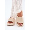 Béžové dámske penové šľapky Querceria s rovnou podrážkou, kód produktu M322 APRICOT (Veľkosť 36)
