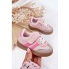 Sportovní Boty Sneakers Dětské Na Suchý Zip Růžové Adelina (Veľkosť 32)