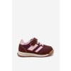 Detské sneakersy športové členkové topánky na suchý zips hnedé viona / 1663-1D/2D/3D RED-BR (Veľkosť 21)