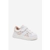 Sportovní boty sneakers pro děti z eko kůže bílo-bežové Anelisa (Veľkosť 25)
