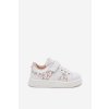Sportovní boty sneakers pro děti z eko kůže bílo-bežové Anelisa (Veľkosť 25)
