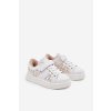 Sportovní boty sneakers pro děti z eko kůže bílo-bežové Anelisa (Veľkosť 25)