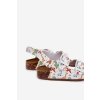 Detské Sandále na korkové podrážce s prackami dinosauři multikolor thessa / 361-1I/2I DINOSAUR (Veľkosť 19)