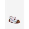 Detské Sandále na korkové podrážce s prackami ovoce biele thessa / 361-1D/2D WHITE (Veľkosť 19)