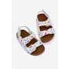 Detské Sandále na korkové podrážce s prackami ovoce biele thessa / 361-1D/2D WHITE (Veľkosť 19)