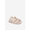 Detské Sandále so zlatým detalem béžove lunessa / 346/2B/3B BEIGE (Veľkosť 25)