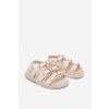 Detské Sandále so zlatým detalem béžove lunessa / 346/2B/3B BEIGE (Veľkosť 25)