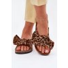 Dámské papuče S Průhledy Na Korek Podošva Leopardí Hnědé Sercele (Veľkosť 36)