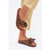 Dámské papuče S Průhledy Na Korek Podošva Leopardí Hnědé Sercele (Veľkosť 36)