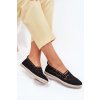 Krajkové espadrilky Dámske čierne adelira / WD251 NERO (Veľkosť 36)
