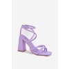 Dámské Sandály Na Podpatku S Pásky Fialové Ciarilora (Veľkosť 41)