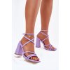 Dámské Sandály Na Podpatku S Pásky Fialové Ciarilora (Veľkosť 41)