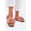 Dámské papuče Na Korek Podrážce S Květinami Růžové Ferenza (Veľkosť 36)
