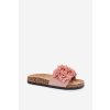 Dámské papuče Na Korek Podrážce S Květinami Růžové Ferenza (Veľkosť 36)