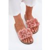 Dámské papuče Na Korek Podrážce S Květinami Růžové Ferenza (Veľkosť 36)
