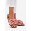 Dámské papuče Na Korek Podrážce S Květinami Růžové Ferenza (Veľkosť 36)