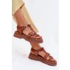 Eko Kožené Sandály Dámské S Přezkami Camel Mireza (Veľkosť 37)