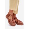 Eko Kožené Sandály Dámské S Přezkami Camel Mireza (Veľkosť 37)