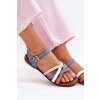 Dámské Sandály S Proplétajícími Pásky Modré Sergio Leone SK090H (Veľkosť 36)