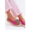 Zazoo 1786 Kožené Dámské Sandály Na Platformě S Ozdobou Fuchsie (Veľkosť 36)
