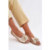Kožené ploché Sandále s ozdobou chebello 4642 zlaté / 4642 ZŁOTY (Veľkosť 36)