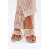 Dámské papuče Na Platformě Se Zlatou Sponou Béžové Selira (Veľkosť 36)