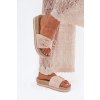 Dámské papuče Na Platformě Se Zlatou Sponou Béžové Selira (Veľkosť 36)