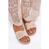 Dámské papuče Na Platformě Se Zlatou Sponou Béžové Selira (Veľkosť 36)